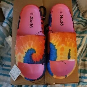Mudd slides BRAND NEW W size 10 ALOHA-01LP color-Fuchsia/tie-dye